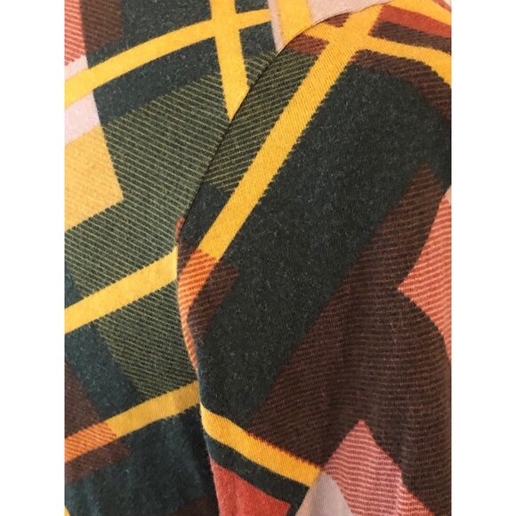 LOGO by Lori Goldstein Women's Long Sleeve Blouse Multicolor Fall Plaid Sz XS - Picture 11 of 16